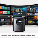 Portable Home Theater with 150'' HD Picture, 300 ANSI Lumens, 2-10W Speakers, 3-Hr Playtime, 1-Sec Autofocus, HDMI and USB Inputs, for Music and Movies, Jet Black