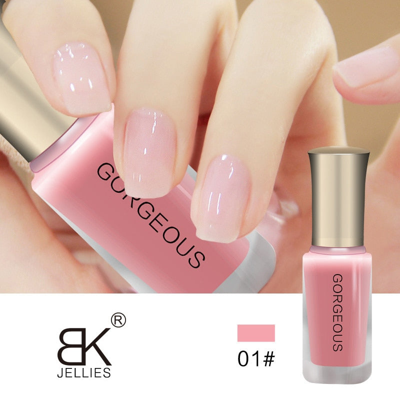 Quick Drying  Multi Cloror Translucent Long Lasting Jelly Nail Polish