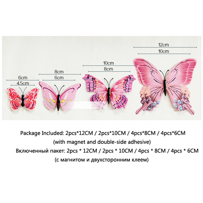 Double layer Butterfly Wall Sticker