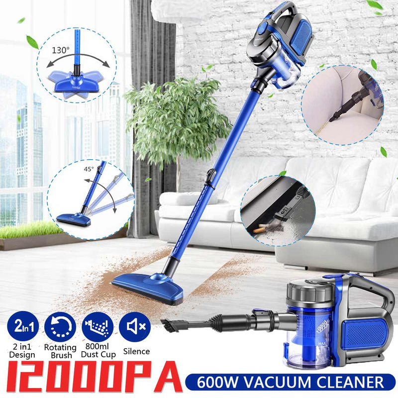 Protable 2 In 1 Handheld Cordless Vacuum Cleaner Cyclone 12000Pa Strong Suction Dust Collector Handheld Vacuum Cleaner
