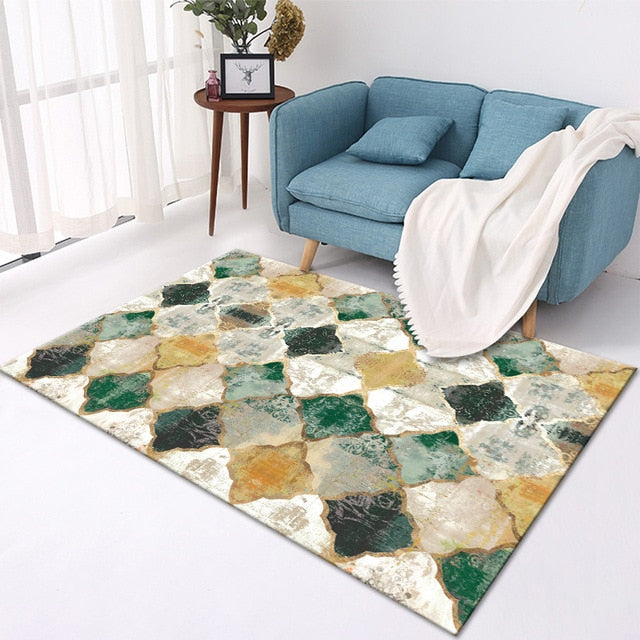 Moroccan National Style Alfombra Bedroom Door Mat Living Room Carpet