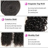 Racily Hair Peruvian Kinky Curly Bundles Natural Black Color Remy Extensions 1B Human Hair Weave Bundles