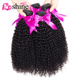Reshine Brazilian Kinky Curly Hair 4 Bundles Deals 100% Human Hair Jerry Curl Weave Bundles 10 26 Inch Remy Hair Extensions
