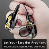 Dual Drive Stereo Wired earphone In-Ear Sport Headset With Mic mini Earbuds Earphones For iPhone Samsung Huawei