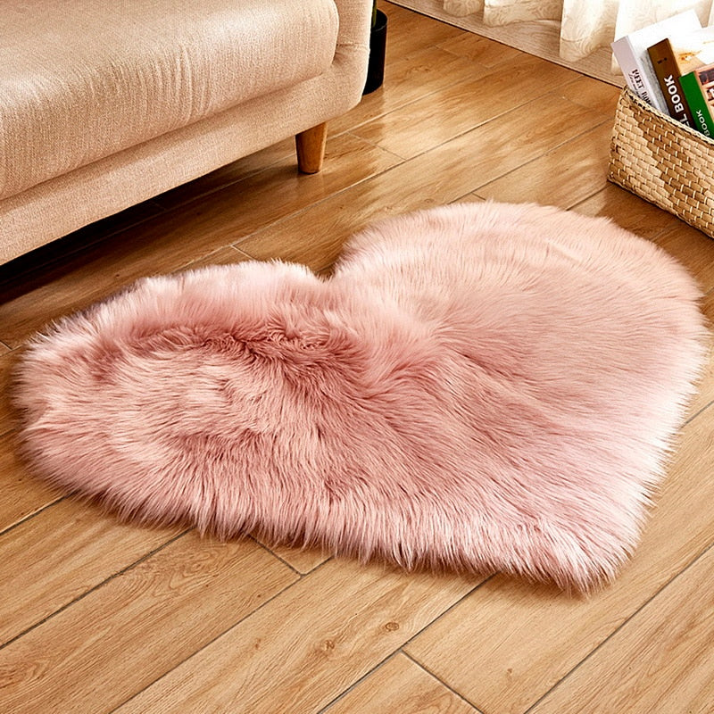 Shaggy Carpet Wool Faux Fluffy Mats Artificial Sheepskin Hairy Mat Rug