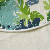 Silstar Tex Tropical Leaves Carpets Green Cotton Round Rug Living Room Carpet Home Decoration Kid's Play Mat Diameter 90cm|Rug