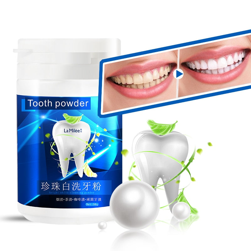 Teeth Whitening Powder Cleansing Quick Stain Removing Oral Care Physical Whitener 50g toothpaste Oral Hygiene Improve halitosis