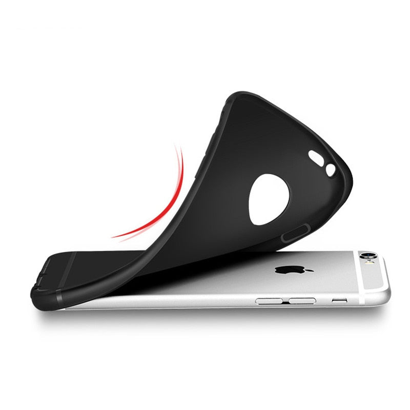 Ultra Slim Silicone Case for iphone 7 6 6s 8 X Cover Coque Candy Colors Soft TPU Matte Phone Case for iphone7 8 plus XS MAX XR