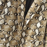 Ladies Printed Long Sleeve Notched Collar Outerwear Vintage Blazer