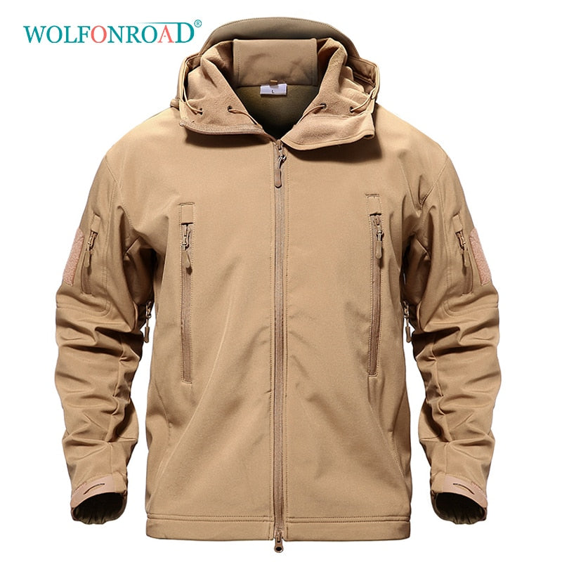 WOLFONROAD Outdoor Winter Softshell Windproof, Waterproof Hiking Camping Jacket
