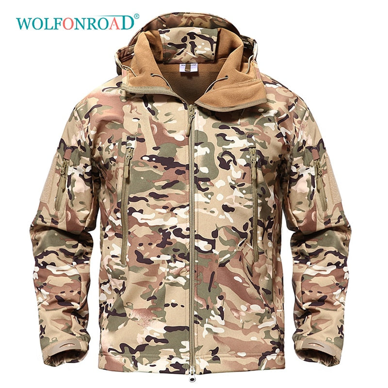 WOLFONROAD Outdoor Winter Softshell Windproof, Waterproof Hiking Camping Jacket