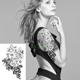 Waterproof Temporary Tattoo Sticker Bird Flower Rose fake tatto Cool flash tatoo tatouage temporaire body art for girl women men