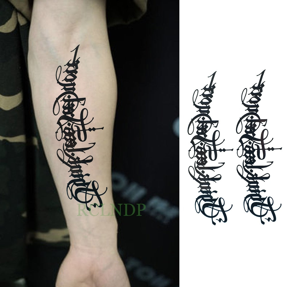Waterproof Temporary Tattoo Sticker Tribal totem band Fake Tatto Personality Flash Tatoo Waist Arm Foot Tato for Girl Women Men