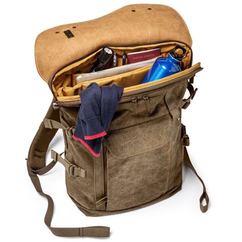 All In One Men's Traveling  Gorgeous BackPack Canvas Leather Bag