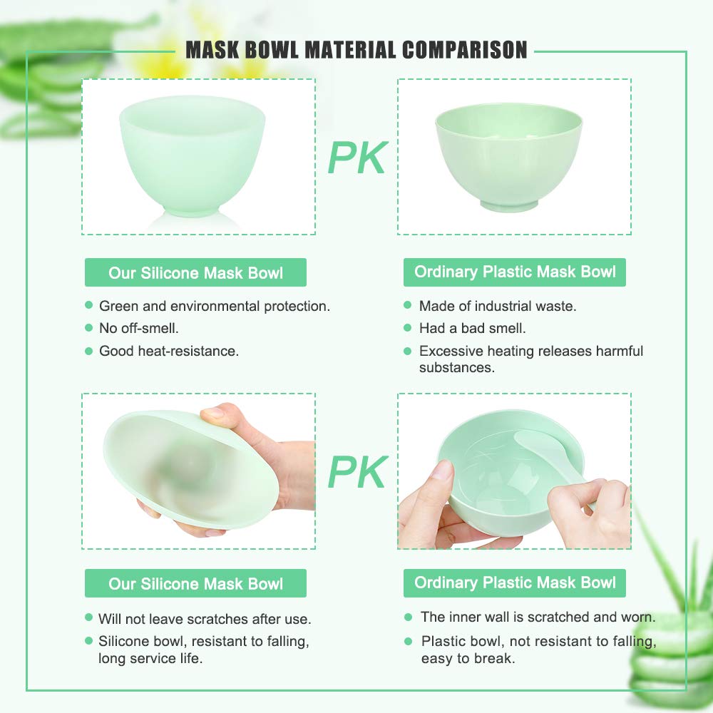 DIY Face Mask Ingredients Mixing Silicone Bowl Set Cosmetology  Device For Women