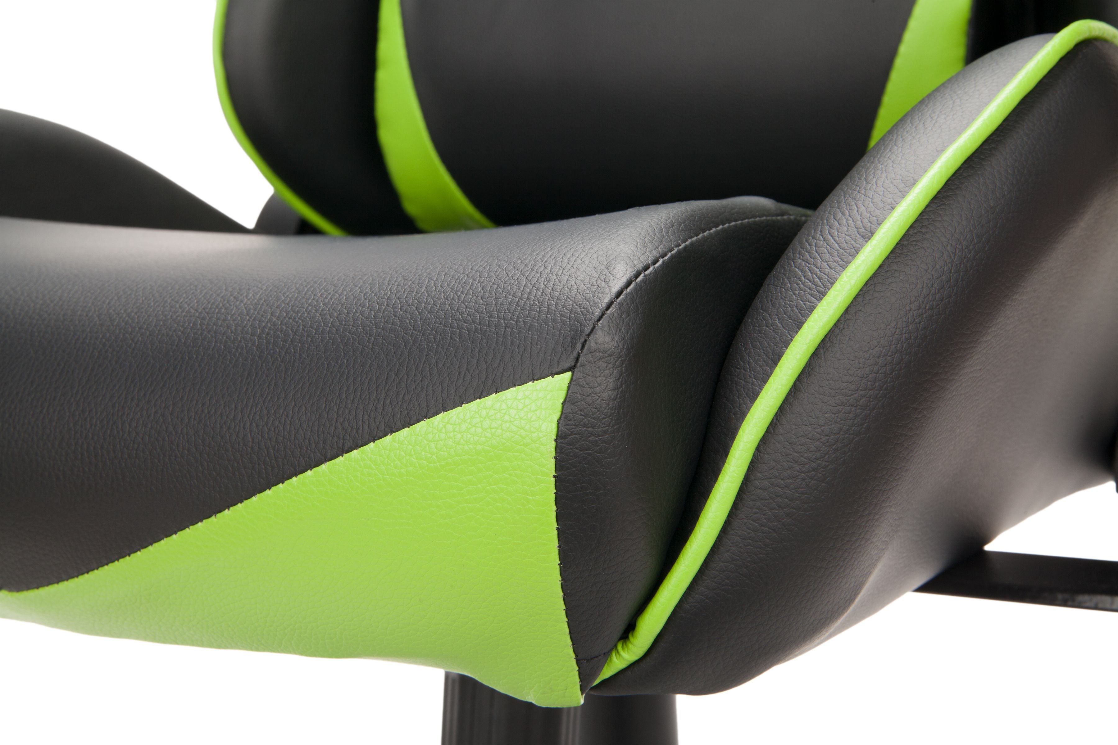 Racing Style Gaming Chair High-Quality Durable 180 Degrees Reclining For Long Hours Computer Table Use Green & Black