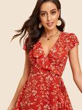 Trim Wrap Botanical Red Summer