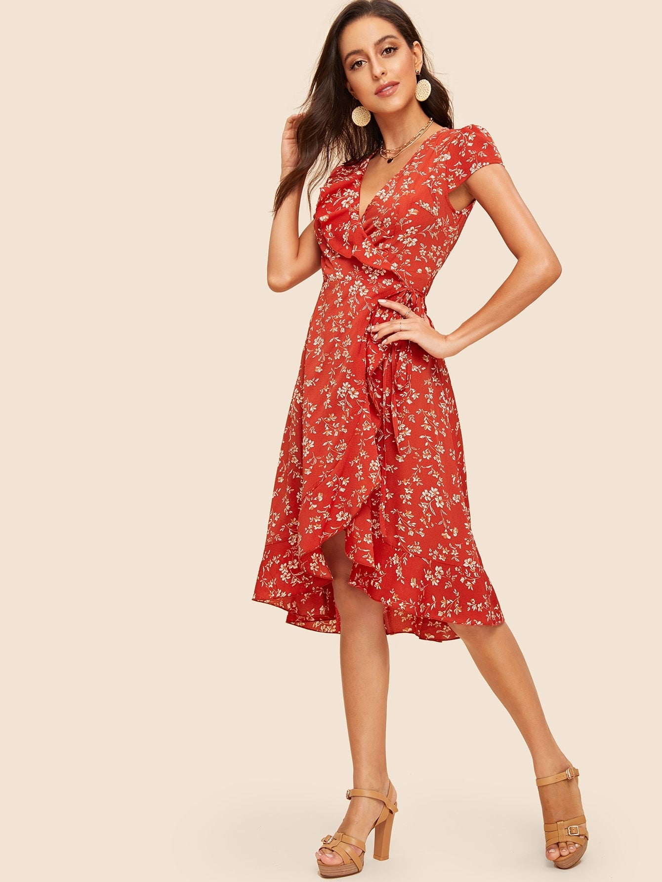 Trim Wrap Botanical Red Summer