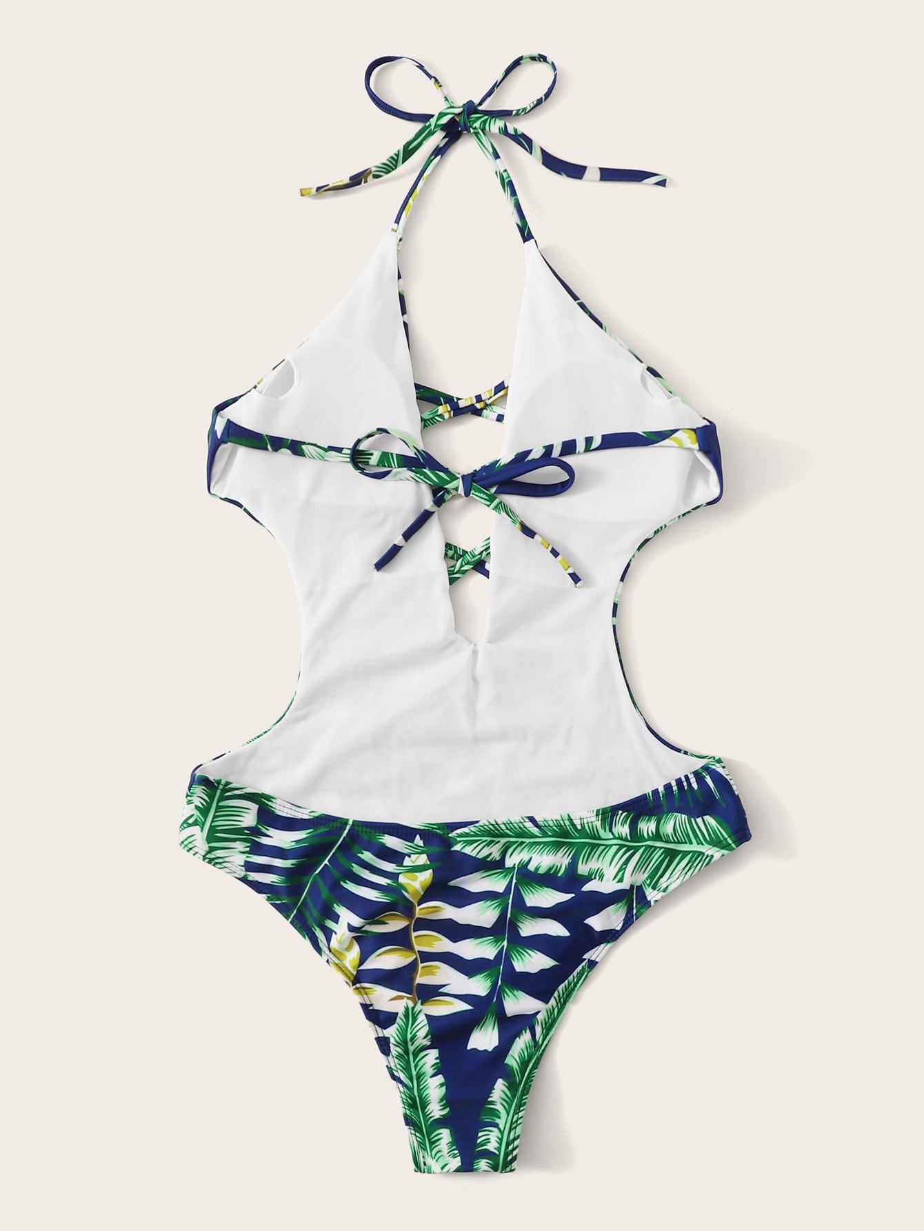Tropical Plunge Neckline Monokini