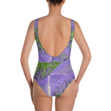 Hand Sewn The Violet Lush Greenery One Piece Full Body Swimsuit Exclusive Style