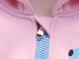 Small Girls Cotton Two Piece Pink Winter Fashion And Protection