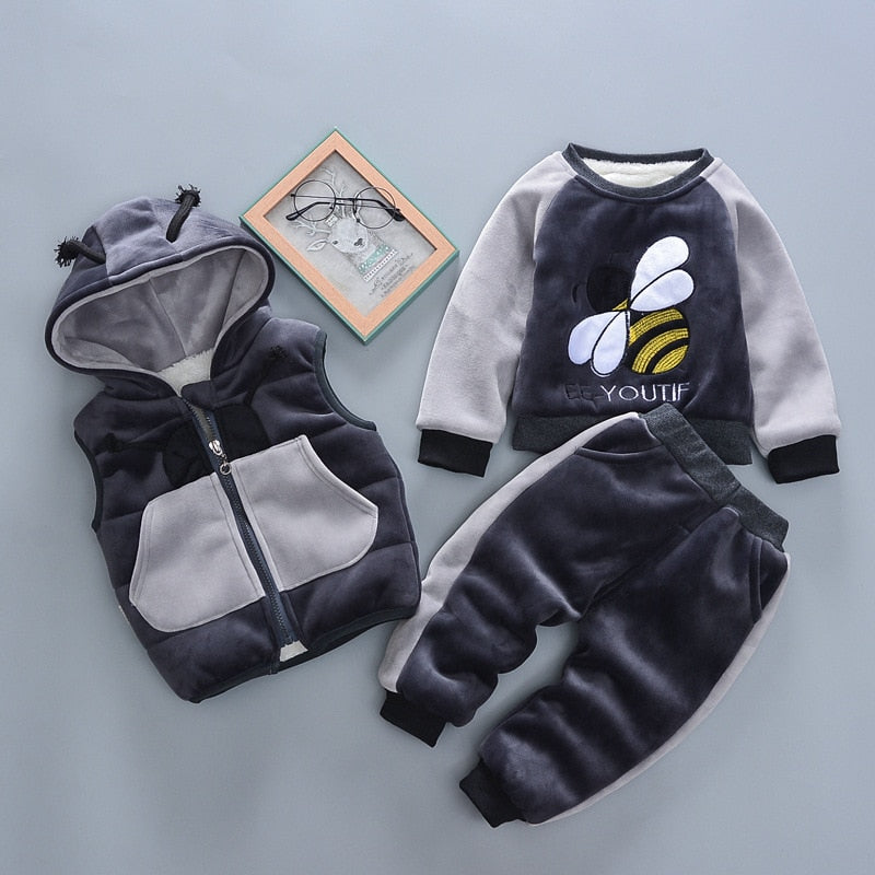 Kids Autumn To Winter Full Protecting Three Piece Full Body Tracksuit