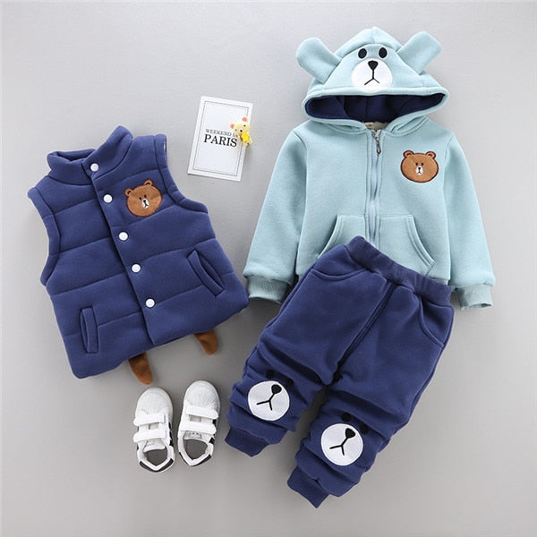 Three Piece Extra Warming Kids Clothing Set 0 - 4 Years Age Range