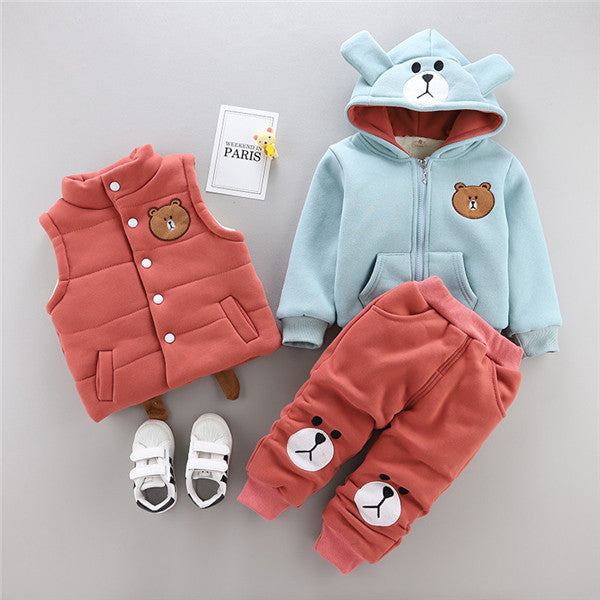 Three Piece Extra Warming Kids Clothing Set 0 - 4 Years Age Range