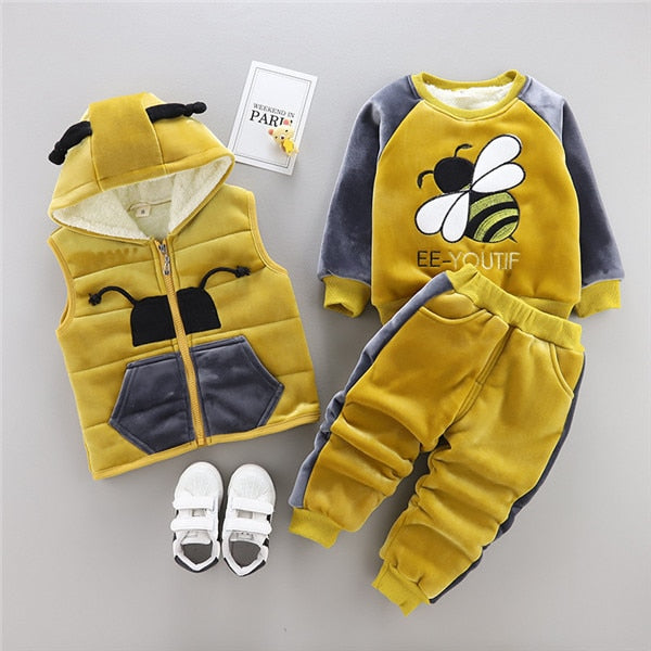 Three Piece Extra Warming Kids Clothing Set 0 - 4 Years Age Range