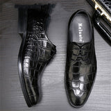 Mens Oxford Crocodile Business Shoe