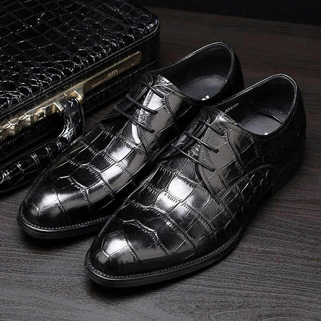 Mens Oxford Crocodile Business Shoe