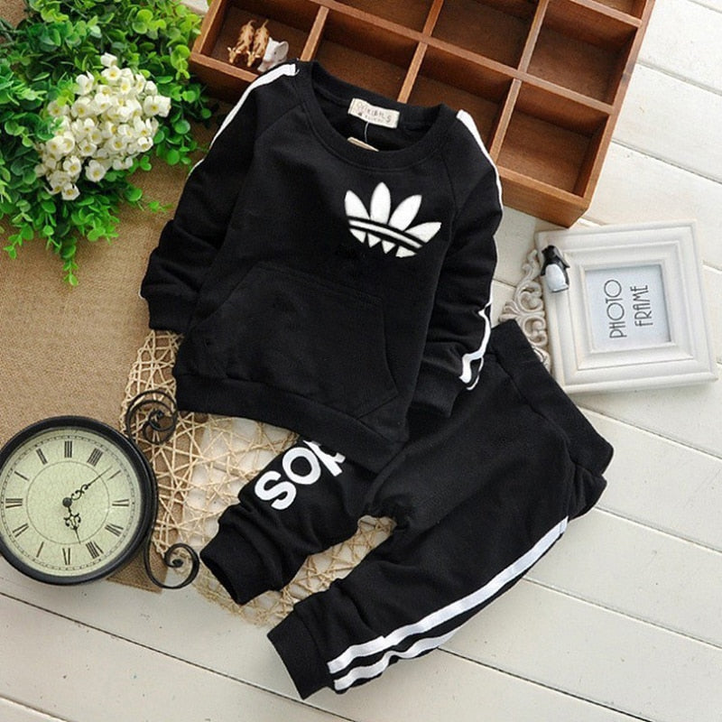 Long Sleeve Two Piece Sweatshirt For 3 Months To 24 Months Toddlers And Girls