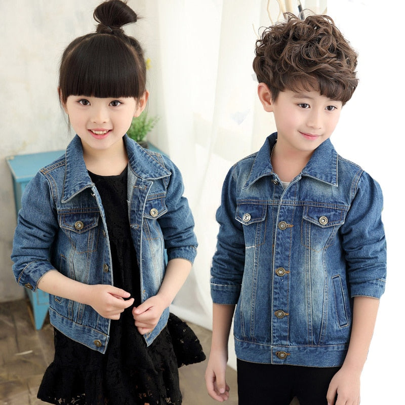 Denim Small Boys And Girls Long Sleeved Jacket