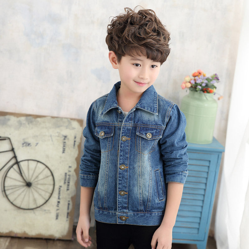 Denim Small Boys And Girls Long Sleeved Jacket