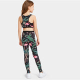 Girls Elastic Waist Leggings Set