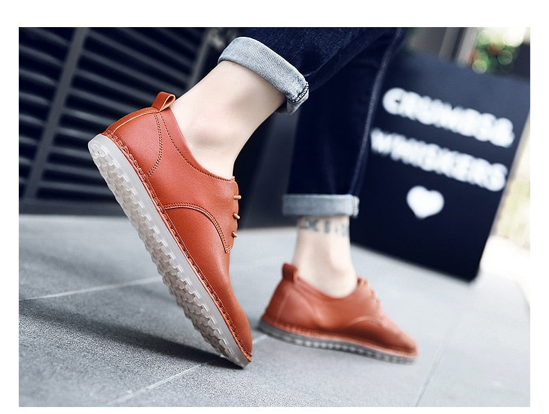 Mens Autumn Style Waterproof Business Boat Shoe