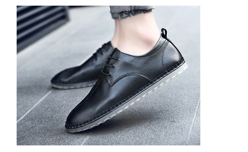 Mens Autumn Style Waterproof Business Boat Shoe