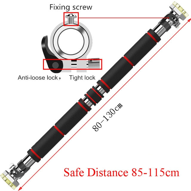 Multinational Screw-less  Adjustable Indoor Pull Up Push Up Training Bar