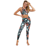 Flower Digital Printing Yoga Fitness Suits women Sports