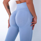 High Waist Seamless Yoga Pants Bubble Butt Push Up Sport Leggings