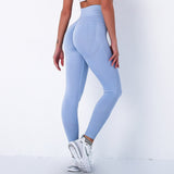 High Waist Seamless Yoga Pants Bubble Butt Push Up Sport Leggings