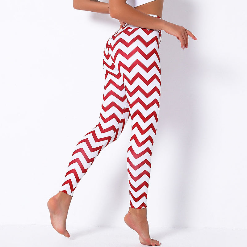 Christmas Pattern Printed Yoga Leggings  For Women