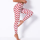 Christmas Pattern Printed Yoga Leggings  For Women