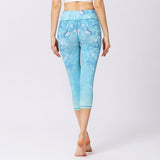 Colorful printed yoga Calf-Length Pants women