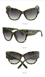 2019 New Tom Fashion Brand Designer Cat Eye Women Sunglasses Female Gradient Points Sun Glasses Big Oculos feminino de sol