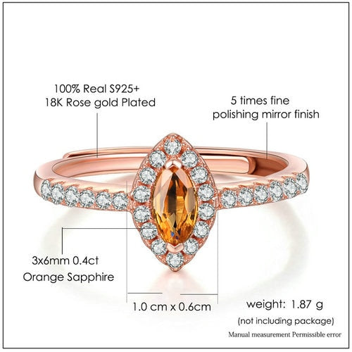 925 Sterling Silver Eye Shape Citrine Ring For Occasion