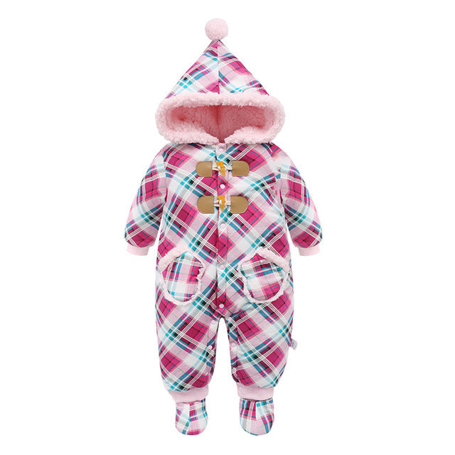 Winter And Christmas Unisex Baby Thickening Quality Cotton Made Jumpsuit