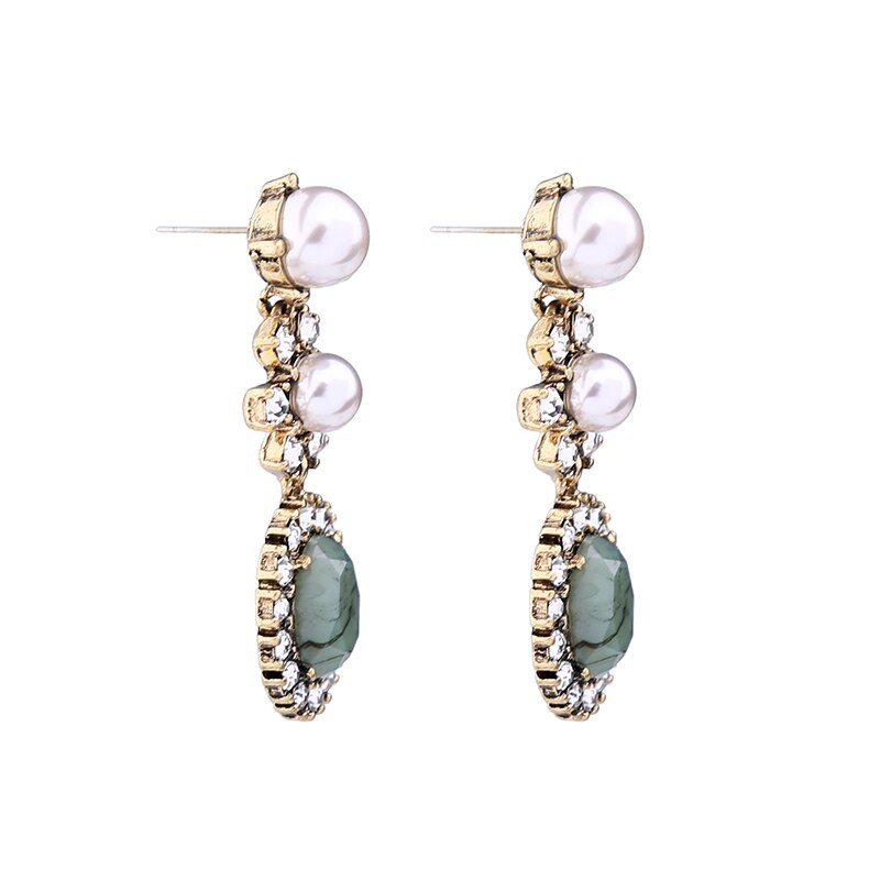 Crystal Imitation Geometric Pearls Vintage Earring