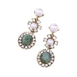 Crystal Imitation Geometric Pearls Vintage Earring
