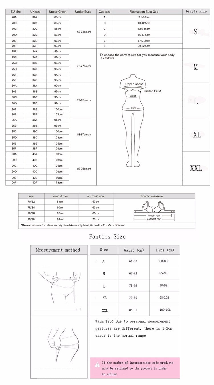 Ultra Thin Ladies Wire Free Lingerie and Bra Set